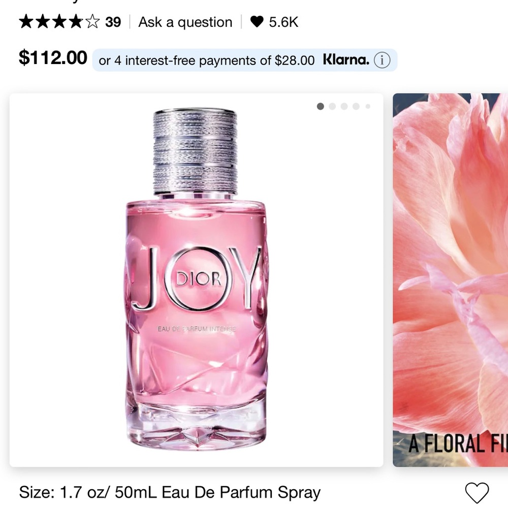 Dior Eua de parfum intense 50ml